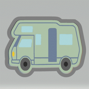 1pc Camper Van Bath Bomb Mold STL File