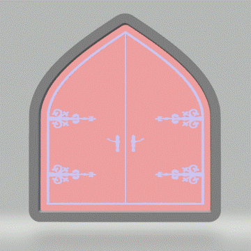 1pc Fairy Princess Castle Door Bath Bomb Mold STL File