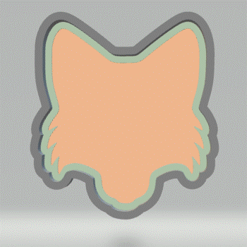 1pc Fox Head Bath Bomb Mold STL File