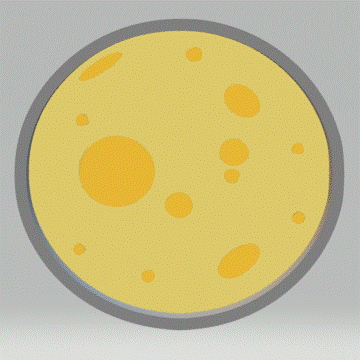 1pc Full Moon Bath Bomb Mold STL File