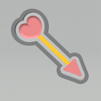 1pc Heart Arrow Bath Bomb Mold STL File