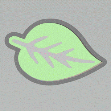 1pc Leaf Bath Bomb Mold STL File