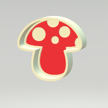 1pc Mushroom Bath Bomb Mold STL File