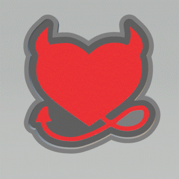1pc Naughty Valentine Bath Bomb Mold STL File