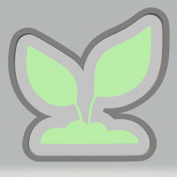 1pc Seedling Bath Bomb Mold STL File