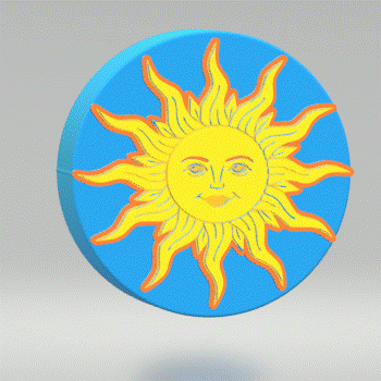 1pc Sun Bath Bomb Mold STL File