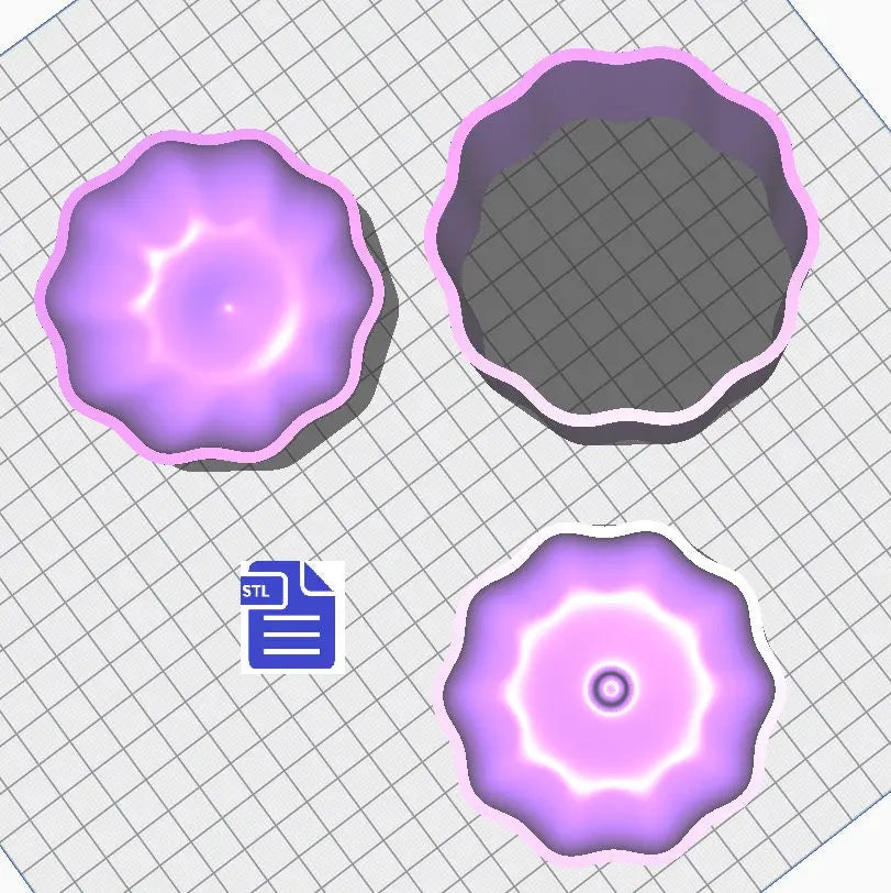 3D Pumpkin Bath Bomb Mold STL File - for 3D printing - FILE ONLY - 3 piece Bath Bomb Hand Press Mould - Shower Steamer Pumpkin Mold - The Crafts and Glitter Shop