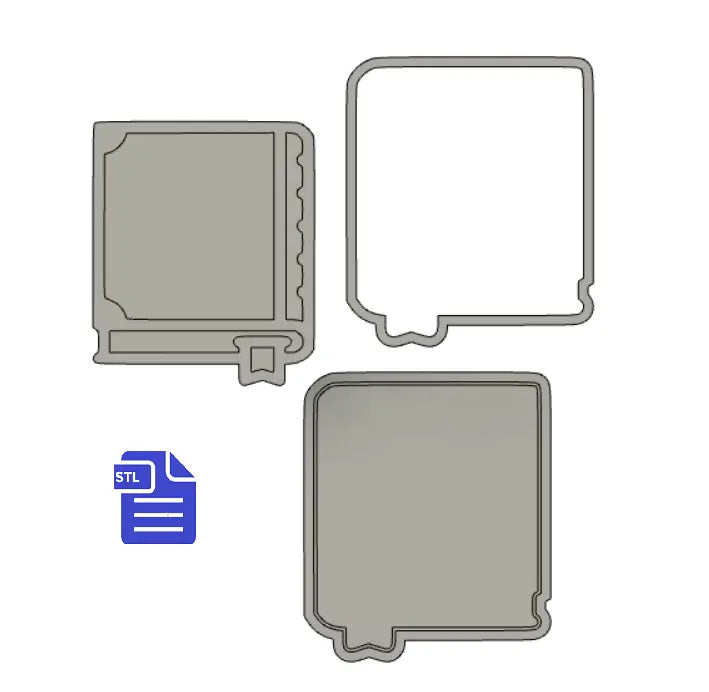 3pc Book Bath Bomb Mold STL File - The Crafts and Glitter Shop