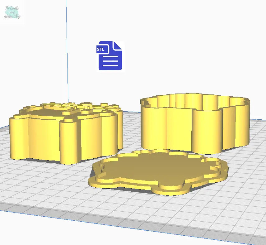 3pc Bubbling Cauldron Bath Bomb Mold STL File - for 3D printing - FILE ONLY - The Crafts and Glitter Shop