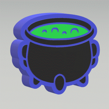 3pc Cauldron Bath Bomb Mold STL File