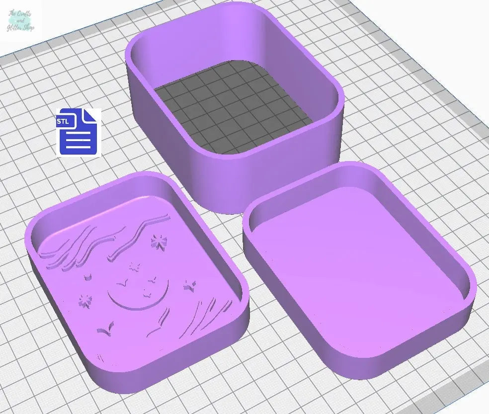 3pc Fortune Teller Bath Bomb Mold Bath Bomb Mold STL File - for 3D printing - FILE ONLY - 3 piece hand press bath bomb mould