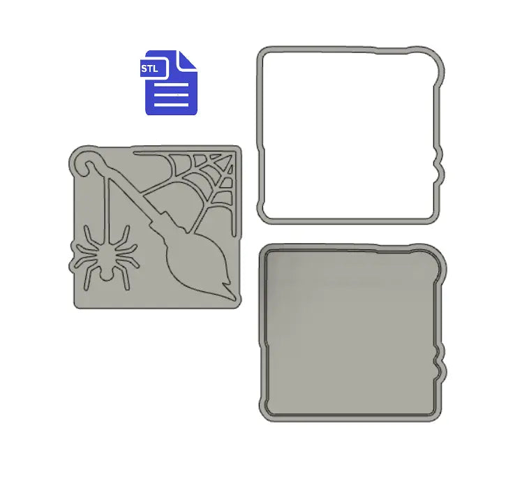 3pc Halloween Bath Bomb Mold STL File - for 3D printing - FILE ONLY - The Crafts and Glitter Shop