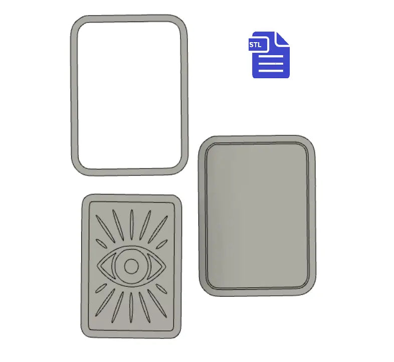 3pc Intuition Tarot Card Bath Bomb Mold STL File - FILE ONLY for 3D printing your own molds for bath bombs solid shampoo shower steamers - The Crafts and Glitter Shop