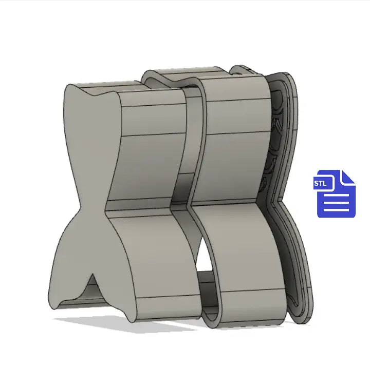 3pc Mermaid Tail Bath Bomb Mold STL File for 3D printing your own molds - The Crafts and Glitter Shop