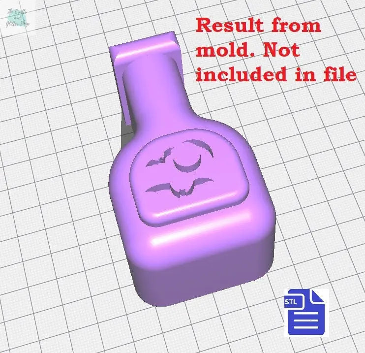 3pc Moon Water Bath Bomb Mold STL File - for 3D printing - FILE ONLY - 3 piece Hand Press Bath Bomb Mould - The Crafts and Glitter Shop