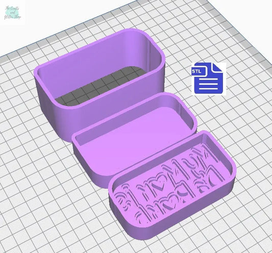 3pc My Mom is Da Bomb Bath Bomb Mold STL File