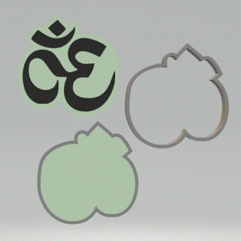 3pc Namaste Bath Bomb Push Mold STL File - for 3D printing - FILE ONLY