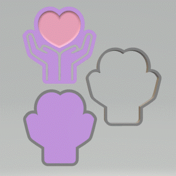 3pc Self Care Bath Bomb Mold STL File