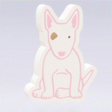 3pc Sitting Bull Terrier Bath Bomb Mold STL File