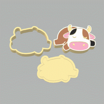 3pc Sleepy Cow Bath Bomb Mold STL File
