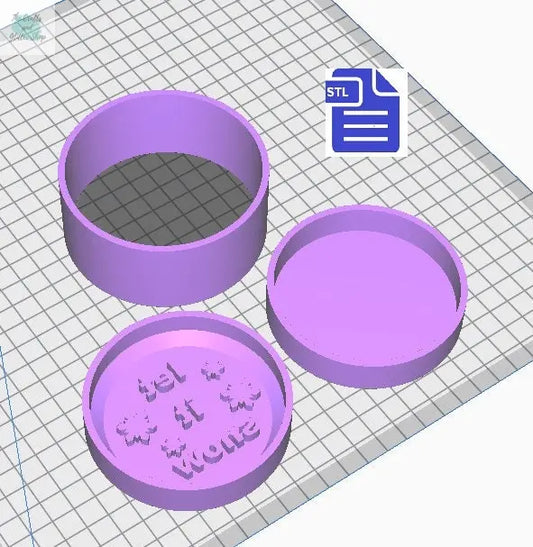3pc let it snow Bath Bomb Mold STL File