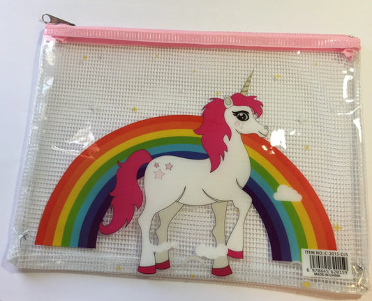 A5 Plastic Folder Rainbow Unicorn