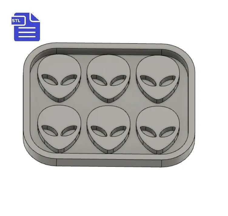Alien STL File - for 3D printing - FILE ONLY - with tray to make your own silicone molds - diy freshies mold - The Crafts and Glitter Shop