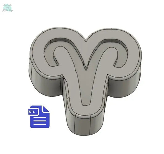 Aries Zodiac Sign STL File - for 3D printing - FILE ONLY - The Crafts and Glitter Shop