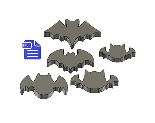 Bats STL File - for 3D printing - FILE ONLY - The Crafts and Glitter Shop
