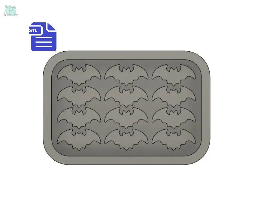 Bats Silicone Mold Tray STL File - for 3D printing - FILE ONLY - for silicone mold making - diy freshies mold - The Crafts and Glitter Shop