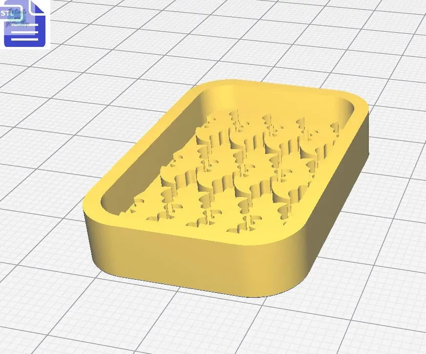 Bats Silicone Mold Tray STL File - for 3D printing - FILE ONLY - for silicone mold making - diy freshies mold - The Crafts and Glitter Shop