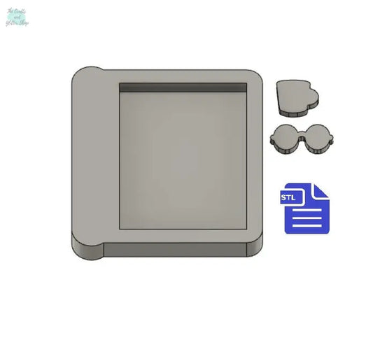 Book Shaker with bits STL File - for 3D printing - FILE ONLY - includes mug and reading glasses shaker bits - The Crafts and Glitter Shop