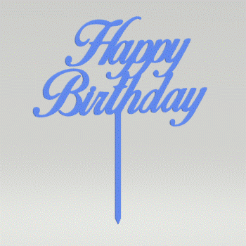 Cake Toppers STL File - for 3D printing - FILE ONLY - for 5 occasions Birthday Graduation Engagement New Year Congratulations - The Crafts and Glitter Shop