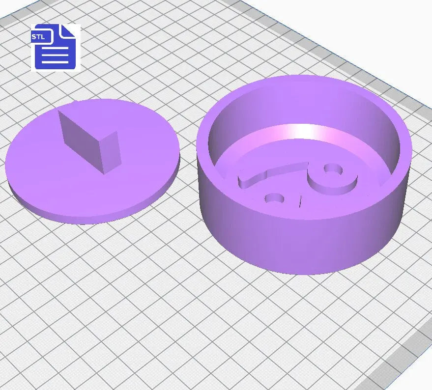 Cancer Bath Bomb Press STL File - for 3D printing - FILE ONLY - print your own bath bomb molds Shower Steamer