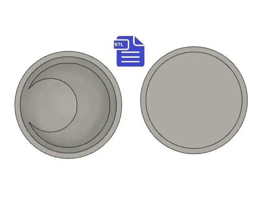 Crescent Moon Bar Bath Bomb Mold STL File - for 3D printing - FILE ONLY - Bath Bomb Press stl - Shower Steamer Mould
