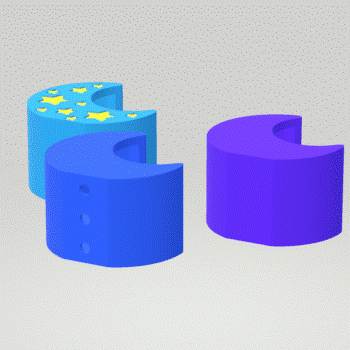 Crescent Moon Pot STL File - for 3D printing - FILE ONLY - The Crafts and Glitter Shop