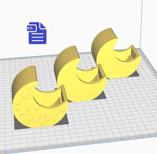 Crescent Moon Pot STL File - for 3D printing - FILE ONLY - The Crafts and Glitter Shop