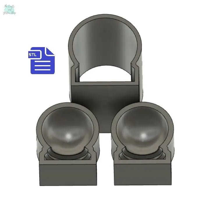 Crystal Ball Bath Bomb Mold STL File - for 3D printing - FILE ONLY - Snow globe Bath Bomb Press Shower Steamer - The Crafts and Glitter Shop