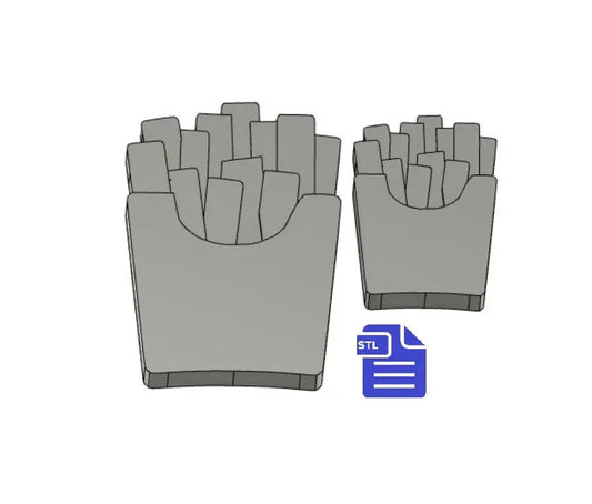 Fries STL File - for 3D printing - FILE ONLY - The Crafts and Glitter Shop