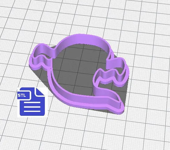 Ghost Cookie Cutter STL File - for 3D printing - FILE ONLY - Digital Download - The Crafts and Glitter Shop