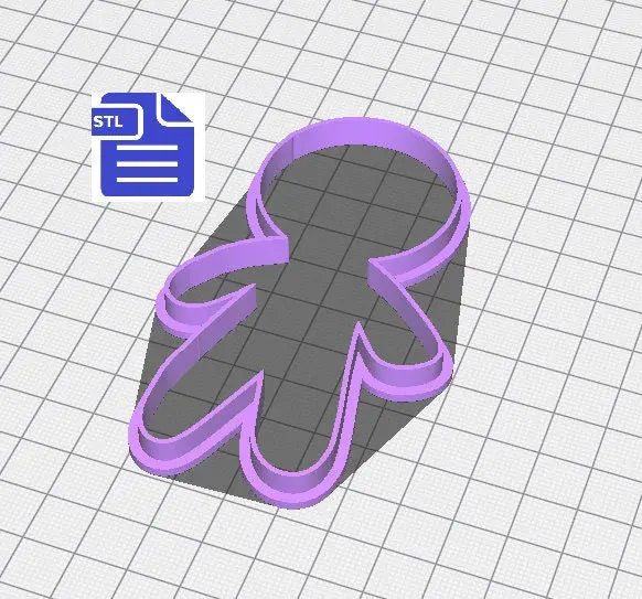 Gingerbread Man Cookie Cutter STL File - for 3D printing - FILE ONLY - Digital Download - The Crafts and Glitter Shop
