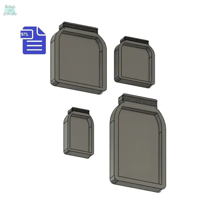 Glass Bottle Shaker STL File - for 3D printing - FILE ONLY - The Crafts and Glitter Shop