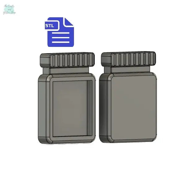 Glass Jar STL File - for 3D printing - FILE ONLY - The Crafts and Glitter Shop