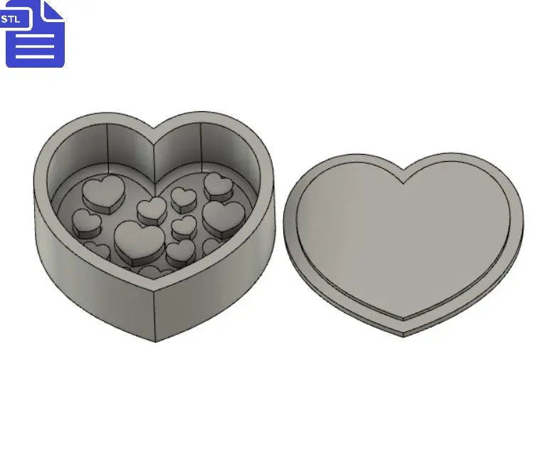 Heart Bath Bomb Mold STL File - for 3D printing - FILE ONLY - Bath Bomb Press, Shower Steamer