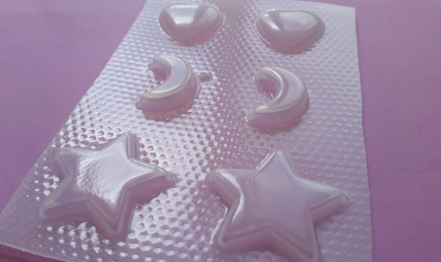 Heart Moon Star Palette Mold The Crafts and Glitter Shop