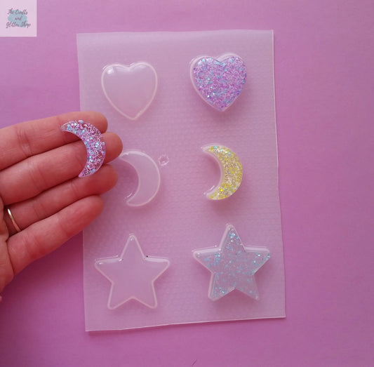 Heart Moon Star Plastic Mold
