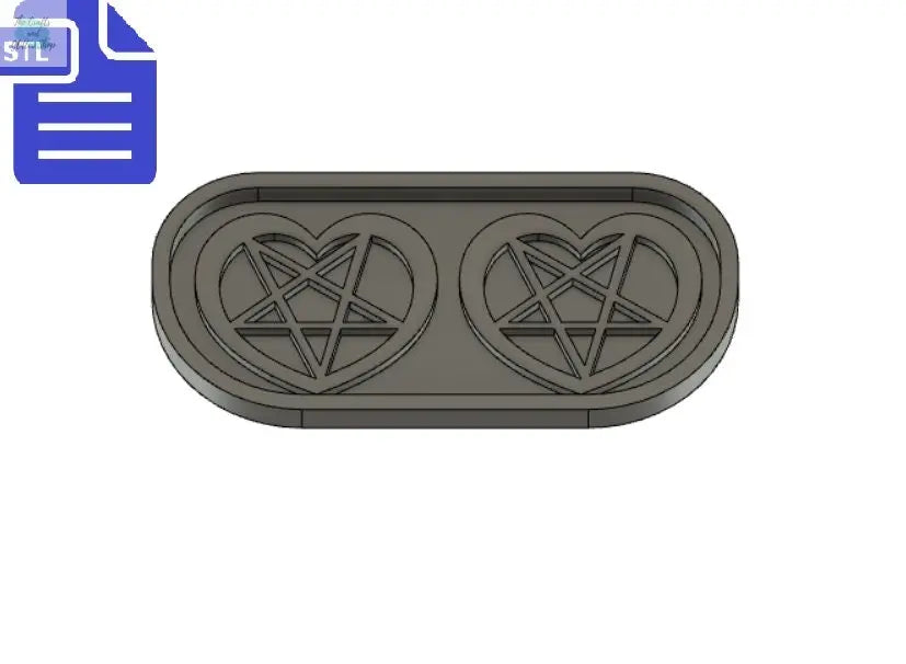 Heart Pentagram STL File - for 3D printing - FILE ONLY - for silicone mold making - diy freshies mold - The Crafts and Glitter Shop