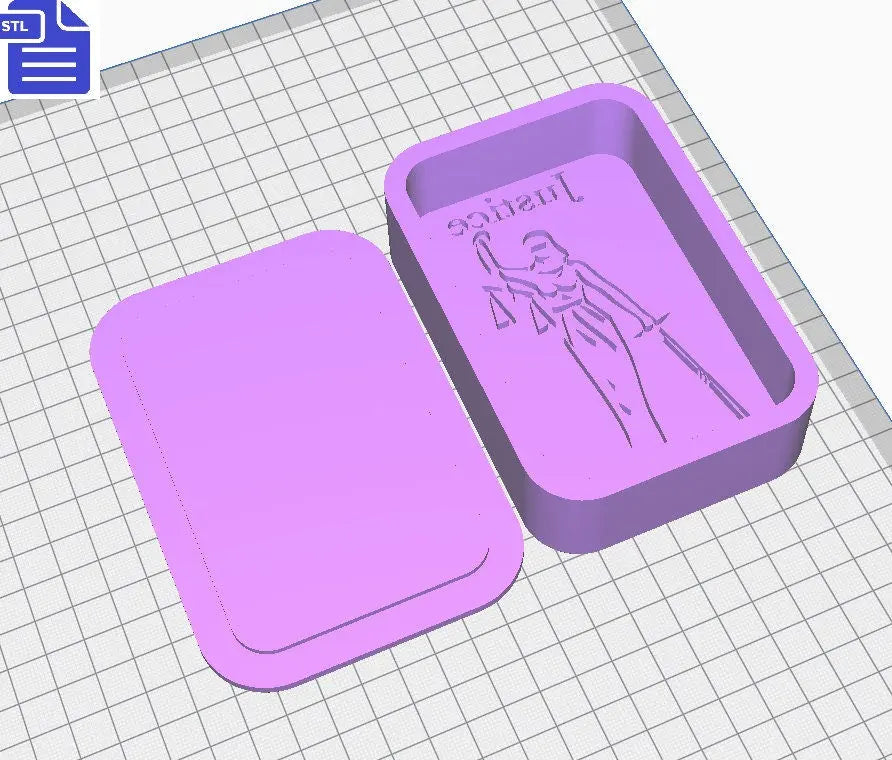 Justice Tarot Card Bath Bomb Mold STL File - for 3D printing - FILE ONLY - Tarot Bath Bomb Press Shower Steamer - The Crafts and Glitter Shop