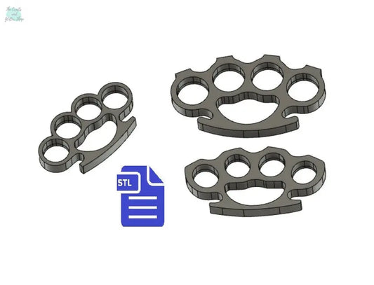 Knuckle Dusters STL File - for 3D printing - FILE ONLY - The Crafts and Glitter Shop