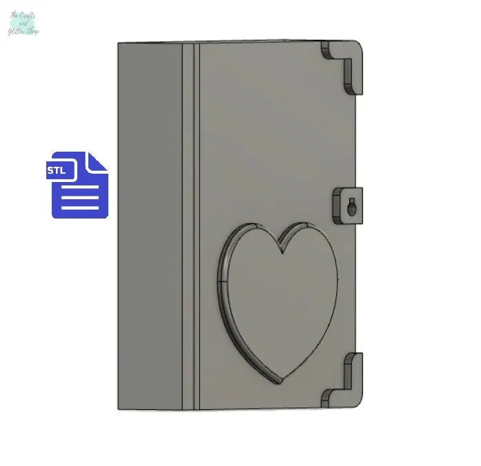 Lock Journal STL File - for 3D printing - FILE ONLY - deep version ideal to make molds for soap and bath bomb making - The Crafts and Glitter Shop